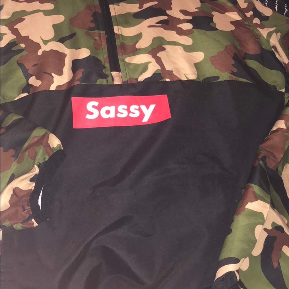 Sassy camouflage windbreaker